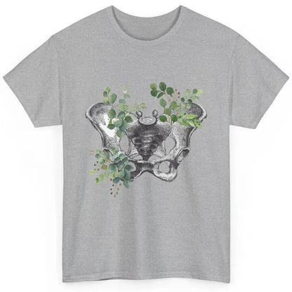 Floral Anatomical Pelvis Skeleton Doctor Medical Botanical Classic Unisex T-Shirt