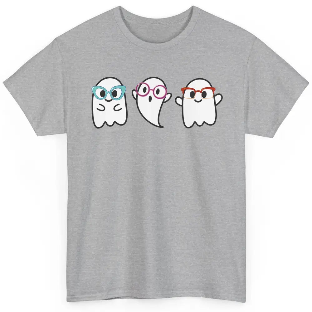 Cute Little Ghosts Glasses Optometrist Halloween Optician Classic Unisex T-Shirt