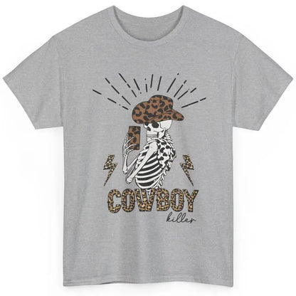 Cowboy Killer Skeleton Selfie Western Skull Leopard Retro Classic Unisex T-Shirt