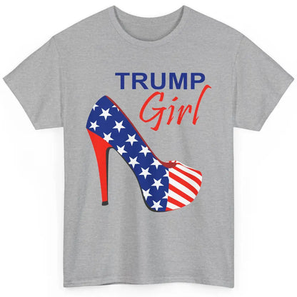 Trump Girl American Flag High Heels Republican Trump Support Classic Unisex T-Shirt