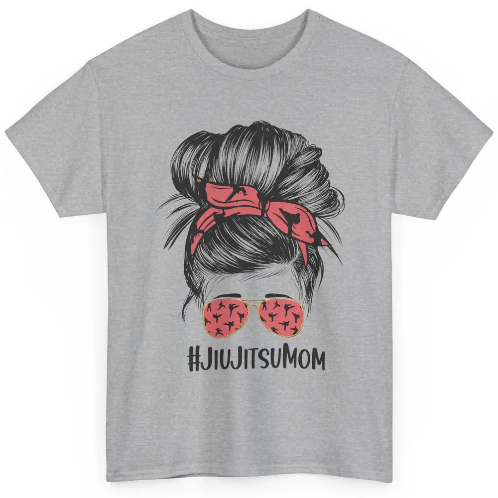 Vintage Messy Bun Jiu Jitsu Mom Life Taekwondo Martial Art Classic Unisex T-Shirt