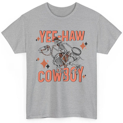 Cowboy Skeleton Riding Horse Yeehaw Western Country Cowgirl Classic Unisex T-Shirt