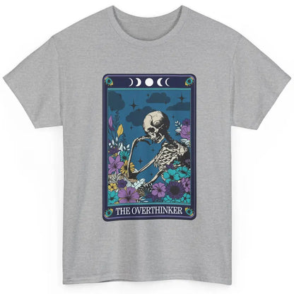 Floral Skeleton The Overthinker Tarot Card Halloween Costume Classic Unisex T-Shirt