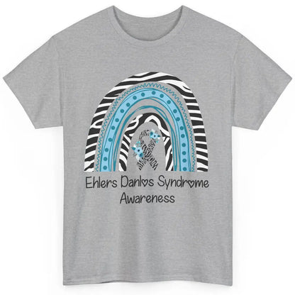 Ehlers Danlos Syndrome Awareness EDS Zibra Ribbon Rainbow Classic Unisex T-Shirt