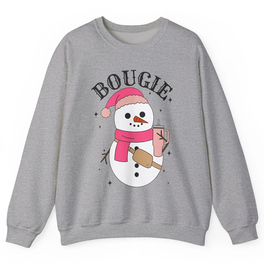 Funny Christmas Boo-jee Snowman Bougie Christmas Winter Unisex Crewneck Sweatshirt