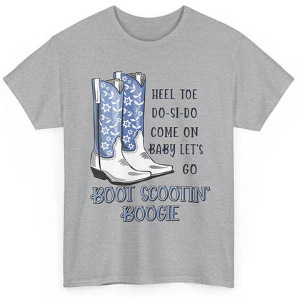 Floral Cowboy Boots Scooting Boogie Western Country Cowgirl Classic Unisex T-Shirt