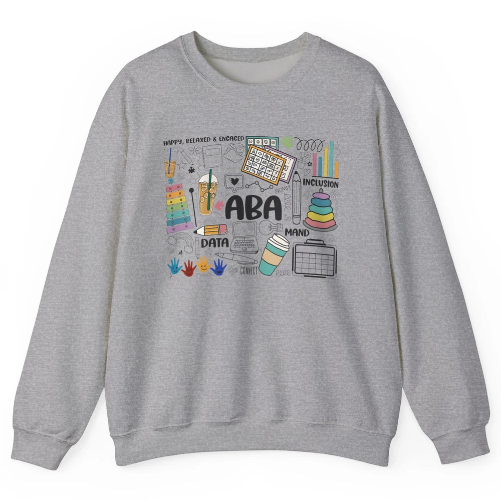 ABA Applied Behavior Analysis Sped Teacher RBT Therapist Unisex Crewneck Sweatshirt