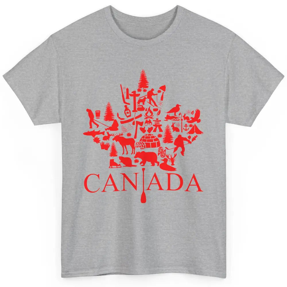 Canada Maple Leaf Canadian Symbols Canadian Root Gift Classic Unisex T-Shirt