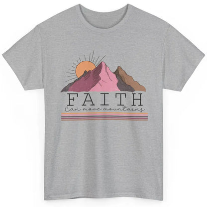 Faith Can Move Mountains Retro Christian Bible Verse Jesus Classic Unisex T-Shirt