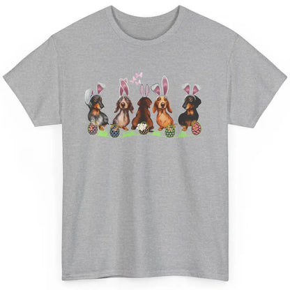 Easter Dachshund With Bunny Ears Cute Dachshund Easter Eggs Classic Unisex T-Shirt