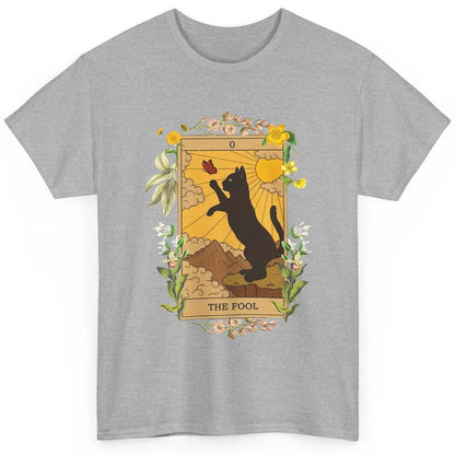 Funny Cat The Fool Tarot Card Halloween Costume Cat Lovers Classic Unisex T-Shirt