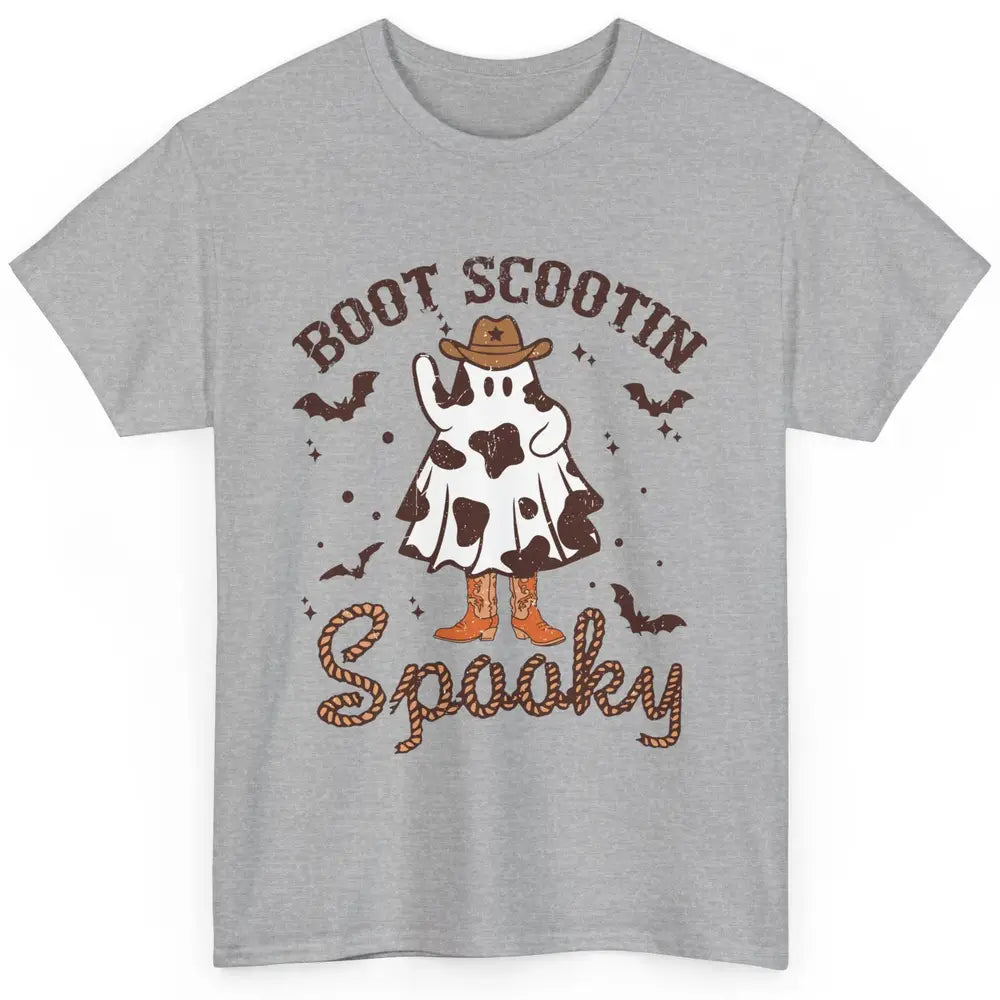 Cowboy Ghost Cowhide Boot Scooting Spooky Western Halloween Classic Unisex T-Shirt