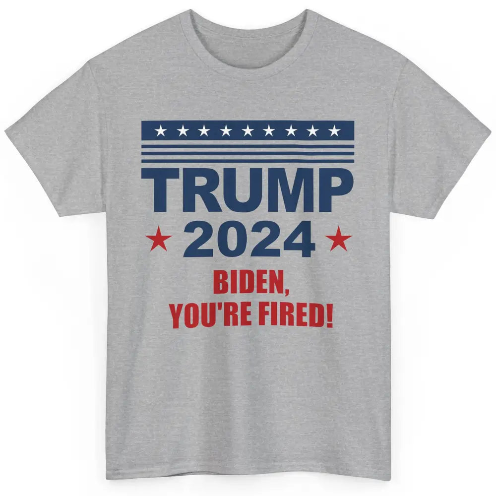 Retro US Flag Trump 2024 Return Biden You're Fired Patriot Classic Unisex T-Shirt