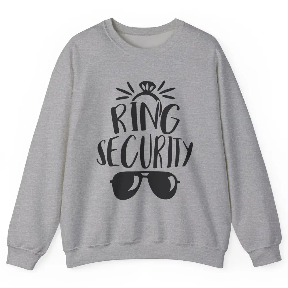 Wedding Ring Security Boy Girl Ring Bearer Wedding Party Unisex Crewneck Sweatshirt