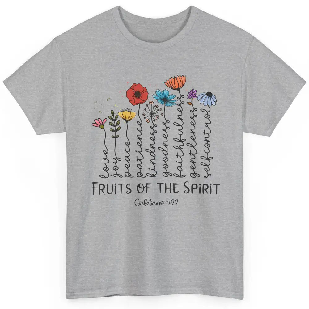 Flower Christian Fruits Of The Spirit Bible Verse Religious Classic Unisex T-Shirt