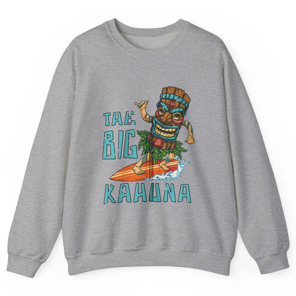 Tiki Big Kahuna Surfer Tropical Hawaii Aloha Paradise Beach Unisex Crewneck Sweatshirt