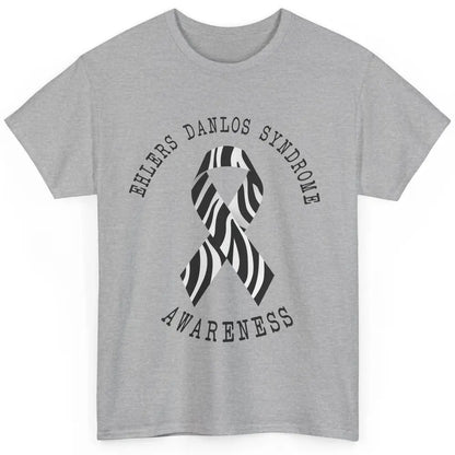 Ehlers Danlos Syndrome Awareness EDS Zibra Ribbon Rainbow Classic Unisex T-Shirt