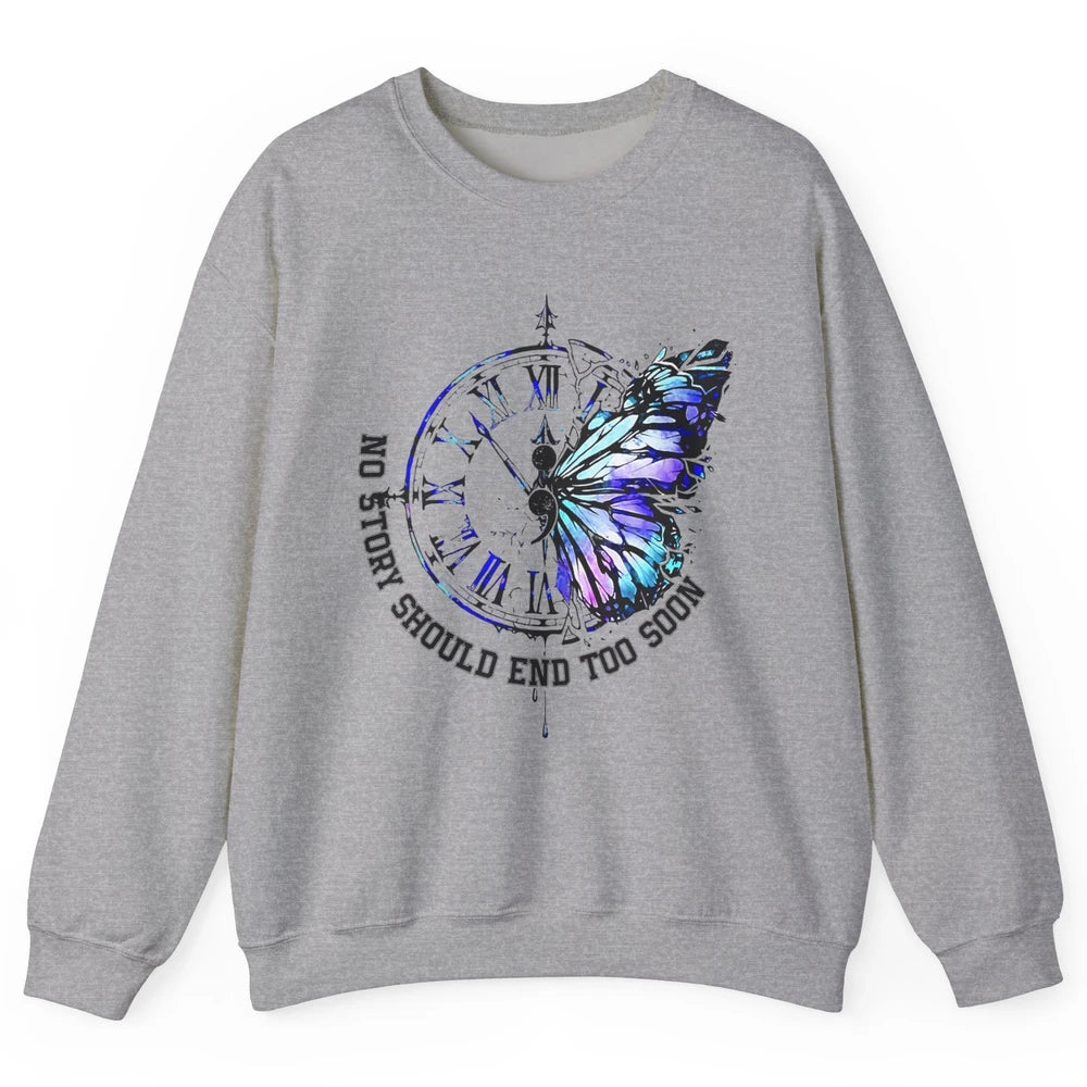 Suicide Prevention Butterfly No Story Should End Too Soon Unisex Crewneck Sweatshirt