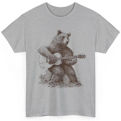 Cool Bear Playing Guitar Guitarist Musician Funny Animal Classic Unisex T-Shirt