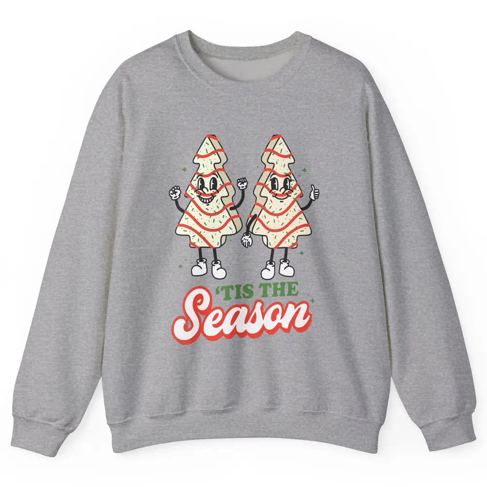 Merry Christmas Little Tis The Season Xmas Tree Cookies Snow Unisex Crewneck Sweatshirt