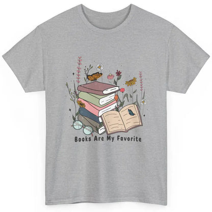 Vintage Books Are My Favorite Floral Bookish Reading Retro Classic Unisex T-Shirt