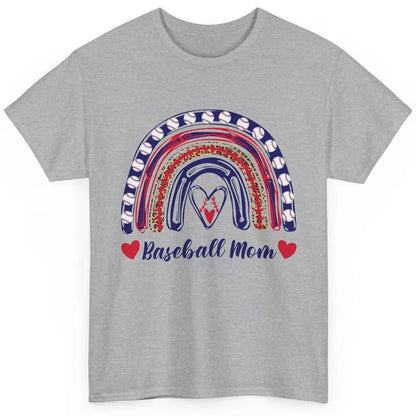 Baseball Mom Leopard Rainbow Proud Baseball Softball Players Classic Unisex T-Shirt