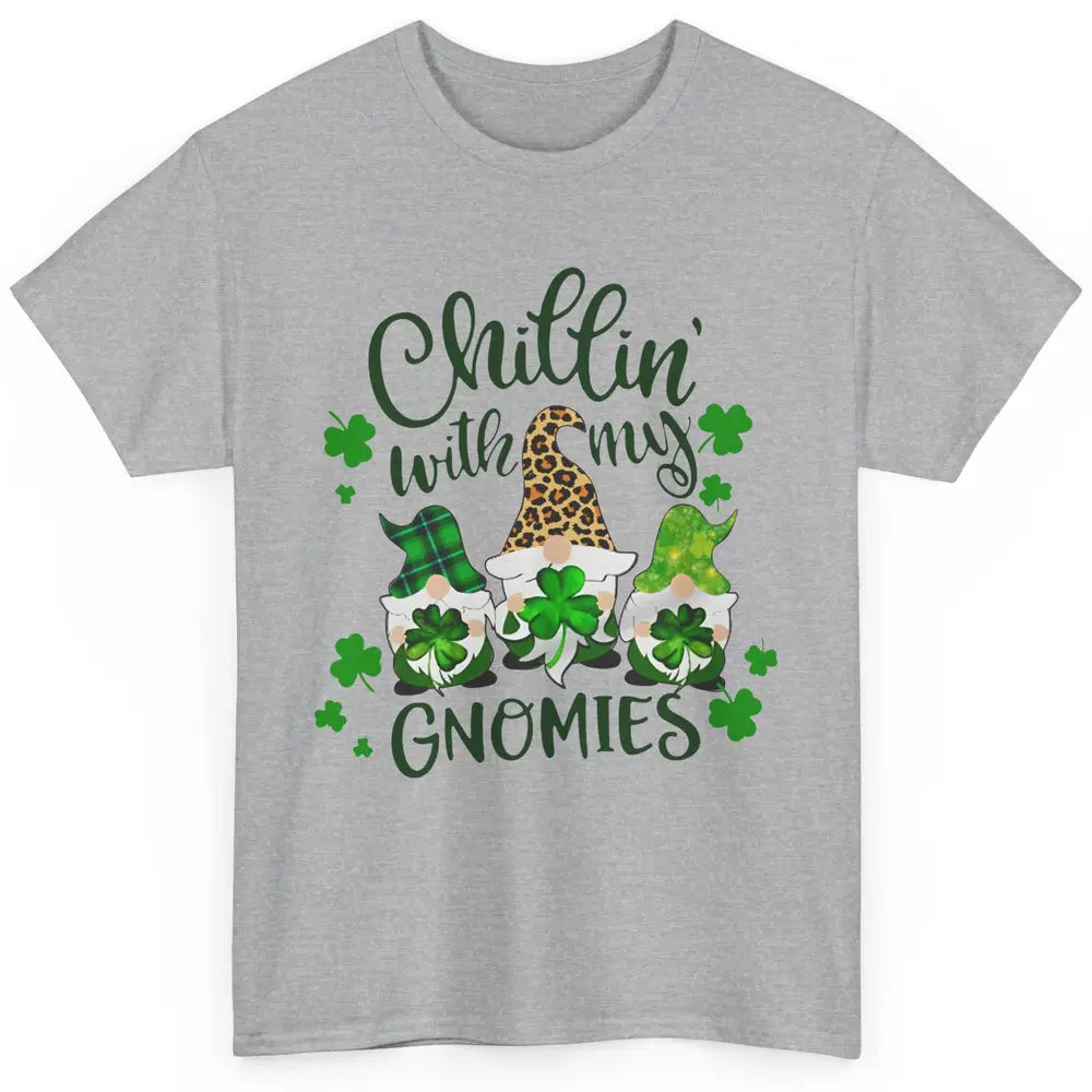 Chillin' With My Gnomes St Patrick’s Day Irish Gnomes Lucky Classic Unisex T-Shirt