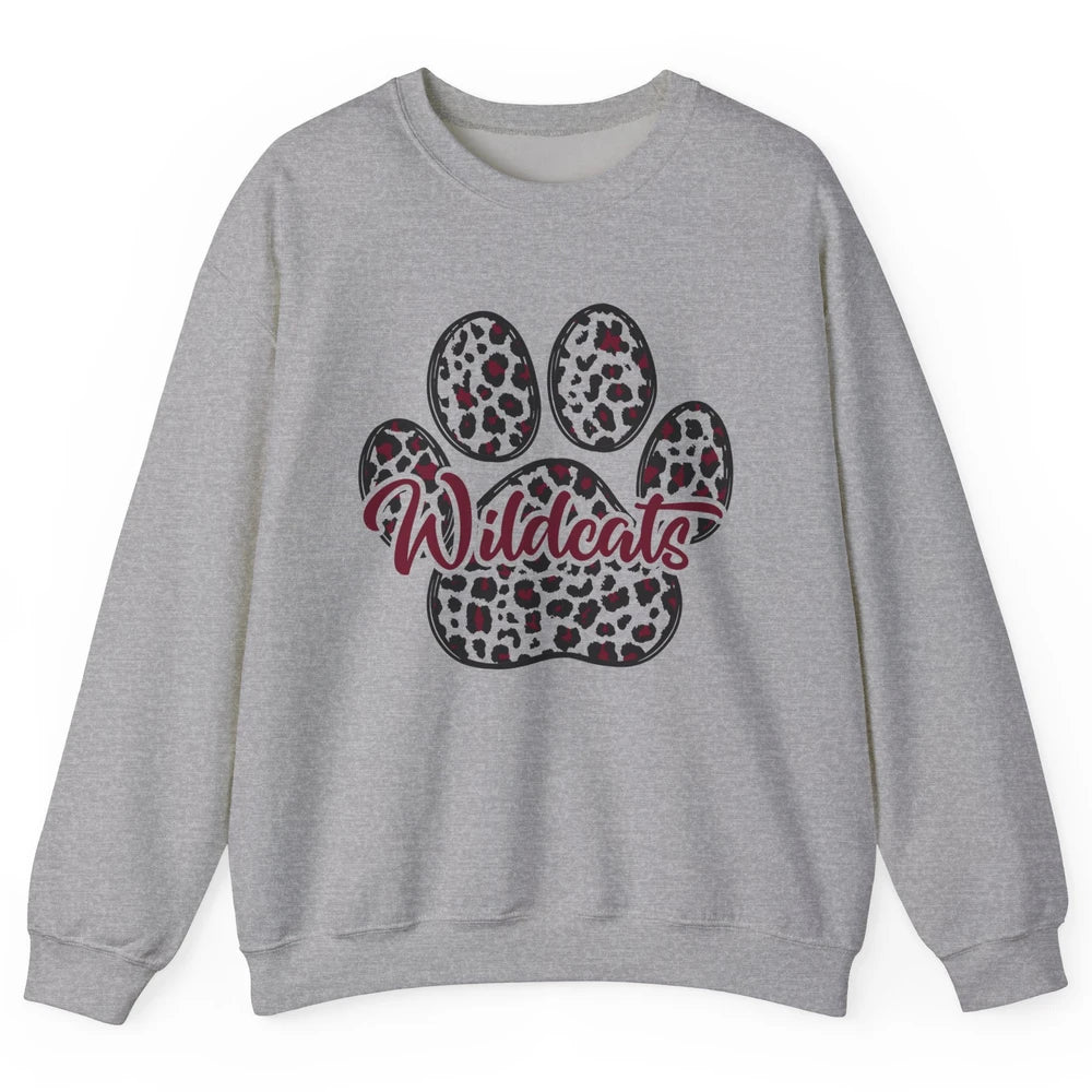 Wildcats Spirit Cat Paw Leopard Western Cat Mom Cat Lovers Unisex Crewneck Sweatshirt