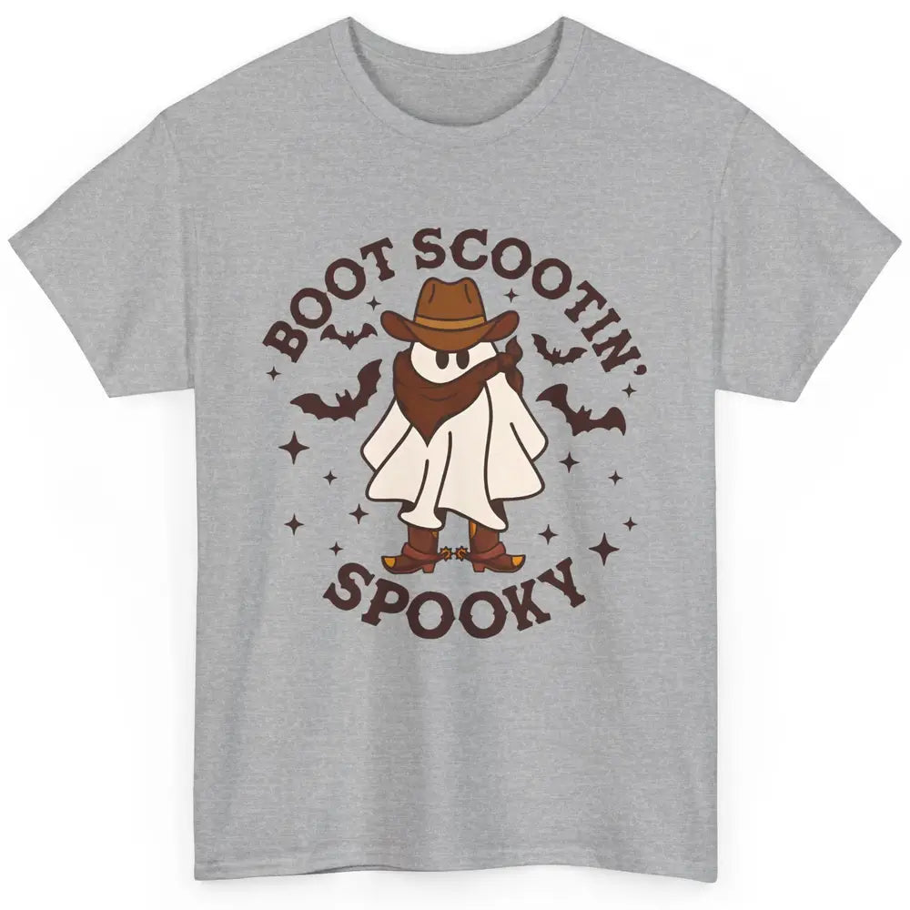 Cowboy Ghost Cowhide Boot Scooting Spooky Western Halloween Classic Unisex T-Shirt