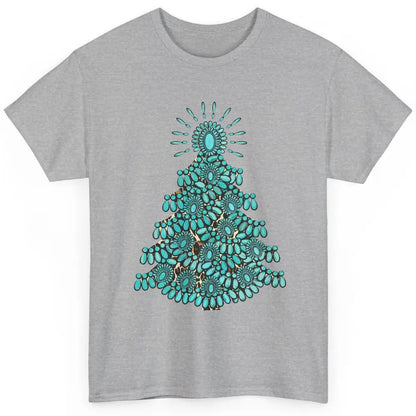 Turquoise Christmas Tree Western Christmas Country Farm Classic Unisex T-Shirt