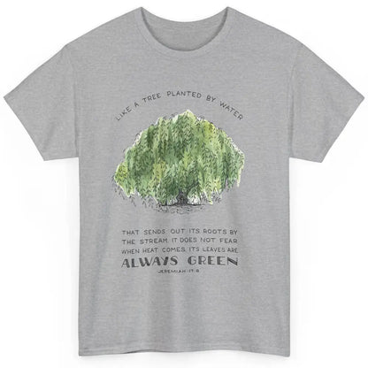 Christian Like A Tree Planted By Water Bible Verse Religious Classic Unisex T-Shirt