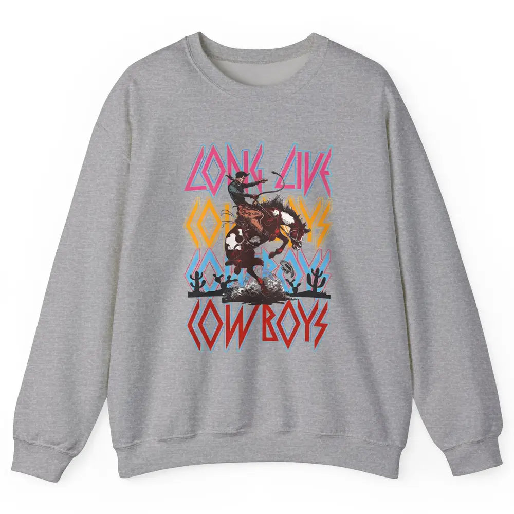 Texas Cowboys Cowgirl Rodeo Western Country Retro Horserider Unisex Crewneck Sweatshirt