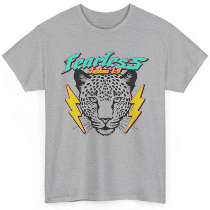 Christian Cheetah Fearless Bible Lightning Bolt Religious Classic Unisex T-Shirt