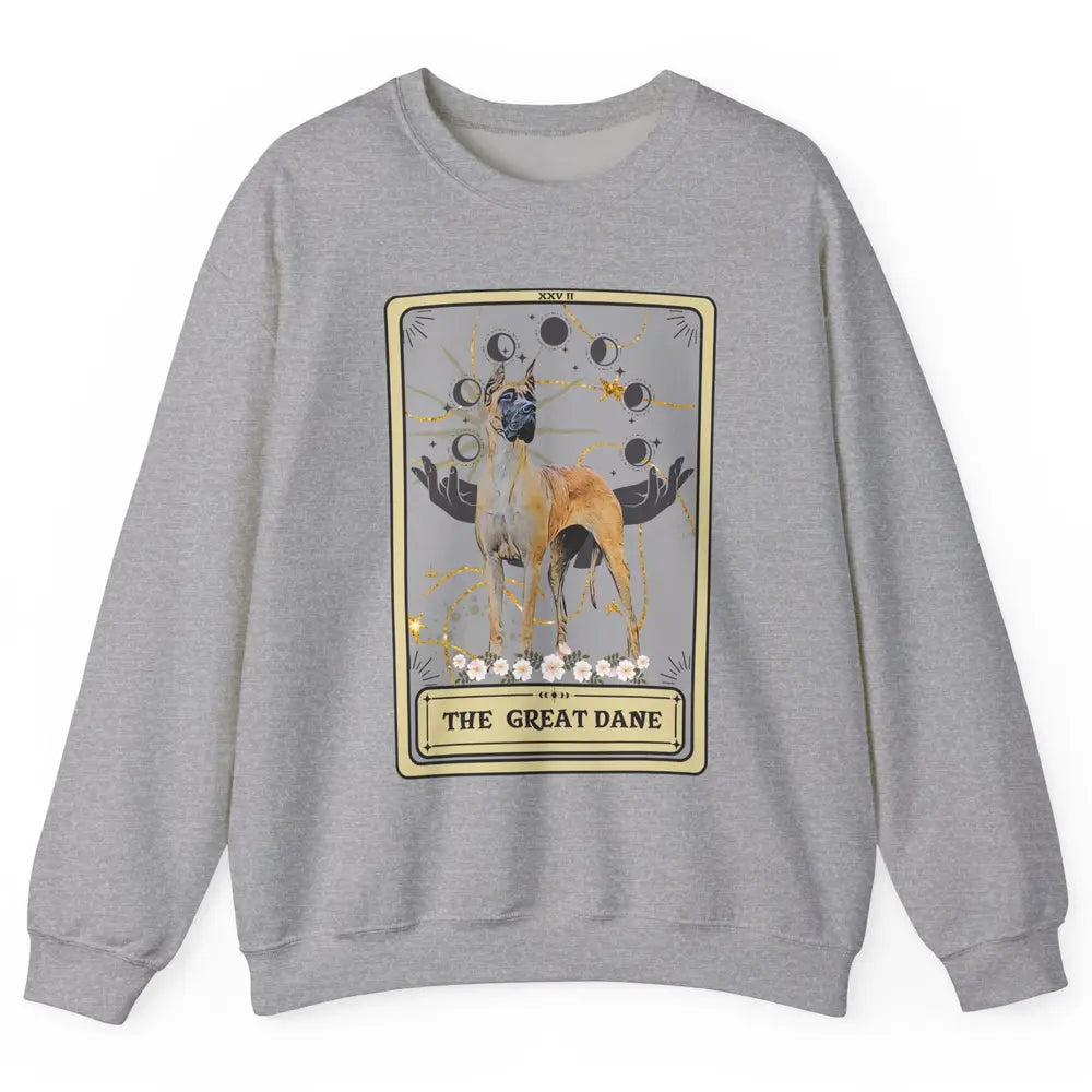 The Great Dane Tarot Card Great Dane Mom Halloween Dog Mom Unisex Crewneck Sweatshirt