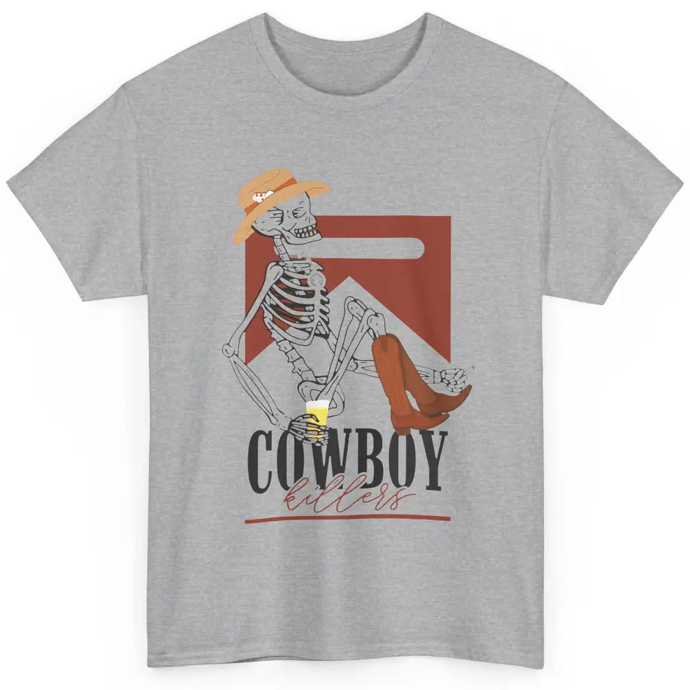 Cowboy Killers Skeleton Western Country Skull Vintage Retro Classic Unisex T-Shirt