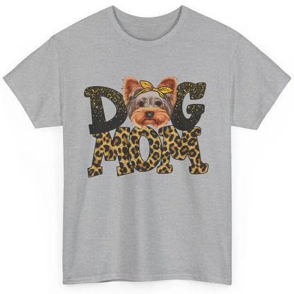 Yorkie Mom Bandana Dog Mom Leopard Yorkshire Dog Mother Gift Classic Unisex T-Shirt