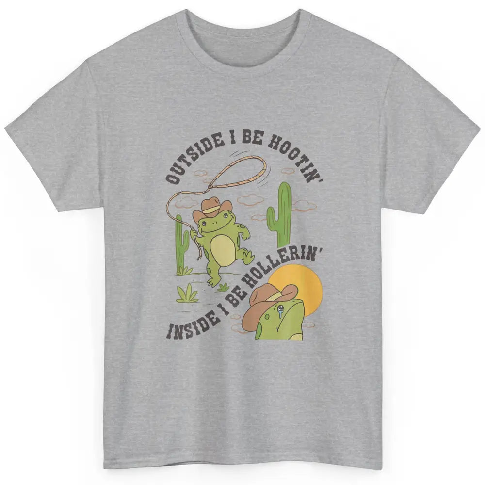 Cute Frog Outside Cowboy Howdy Rodeo Western Country Frog Classic Unisex T-Shirt