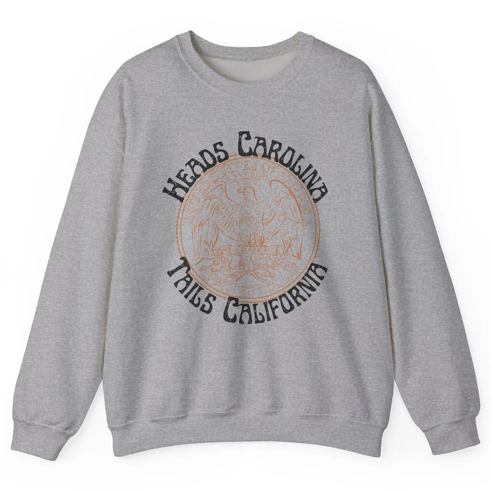 Vintage Heads Carolina Tail California US Western Country Unisex Crewneck Sweatshirt