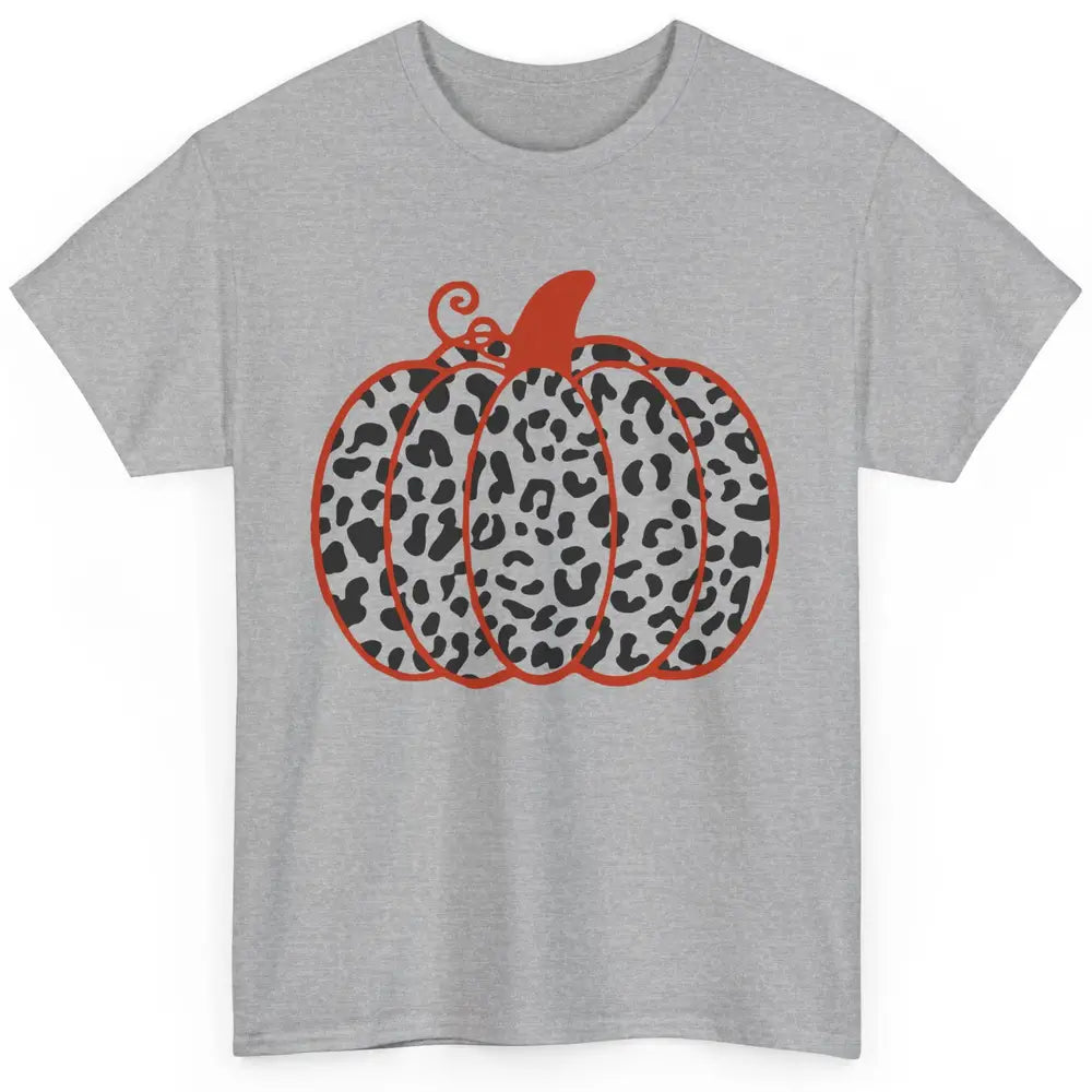 Pumpkin Leopard Fall Autumn Cheetah Pumpkin Thanksgiving Classic Unisex T-Shirt