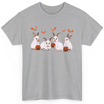 Funny Bunny Ghost Halloween Rabbit Pumpkin Spooky Season Classic Unisex T-Shirt