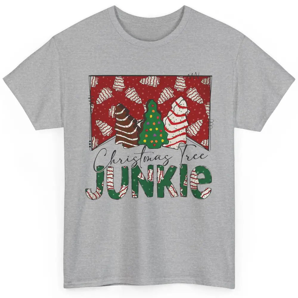 Funny Christmas Tree Cake Junkie Tis The Season Western Xmas Classic Unisex T-Shirt