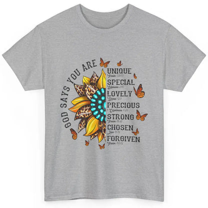 Sunflower Jesus Faith Christian God Bible Verse Religious Classic Unisex T-Shirt