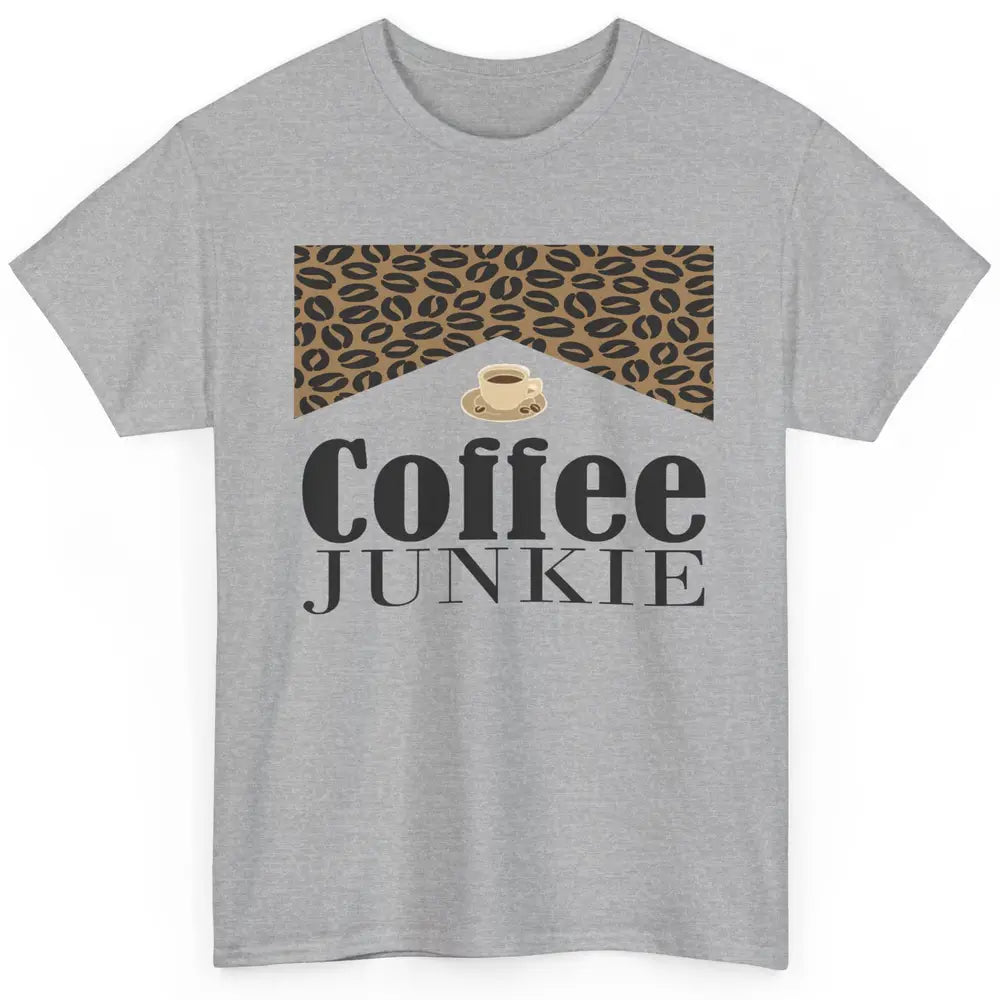 Coffee Junkie Red Leopard Coffee Lovers Gift Retro Country Classic Unisex T-Shirt