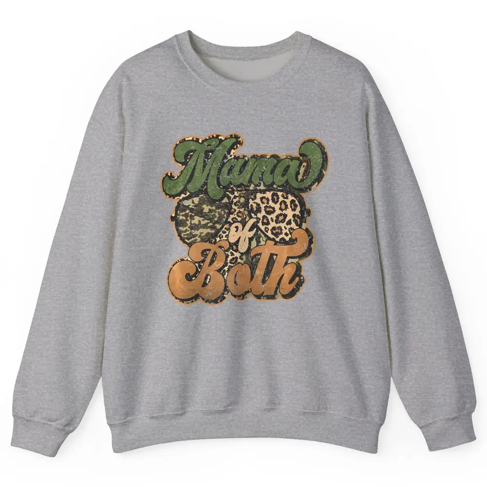 Western Country Mama Of Both Camo Sunglasses Leopard Vintage Unisex Crewneck Sweatshirt