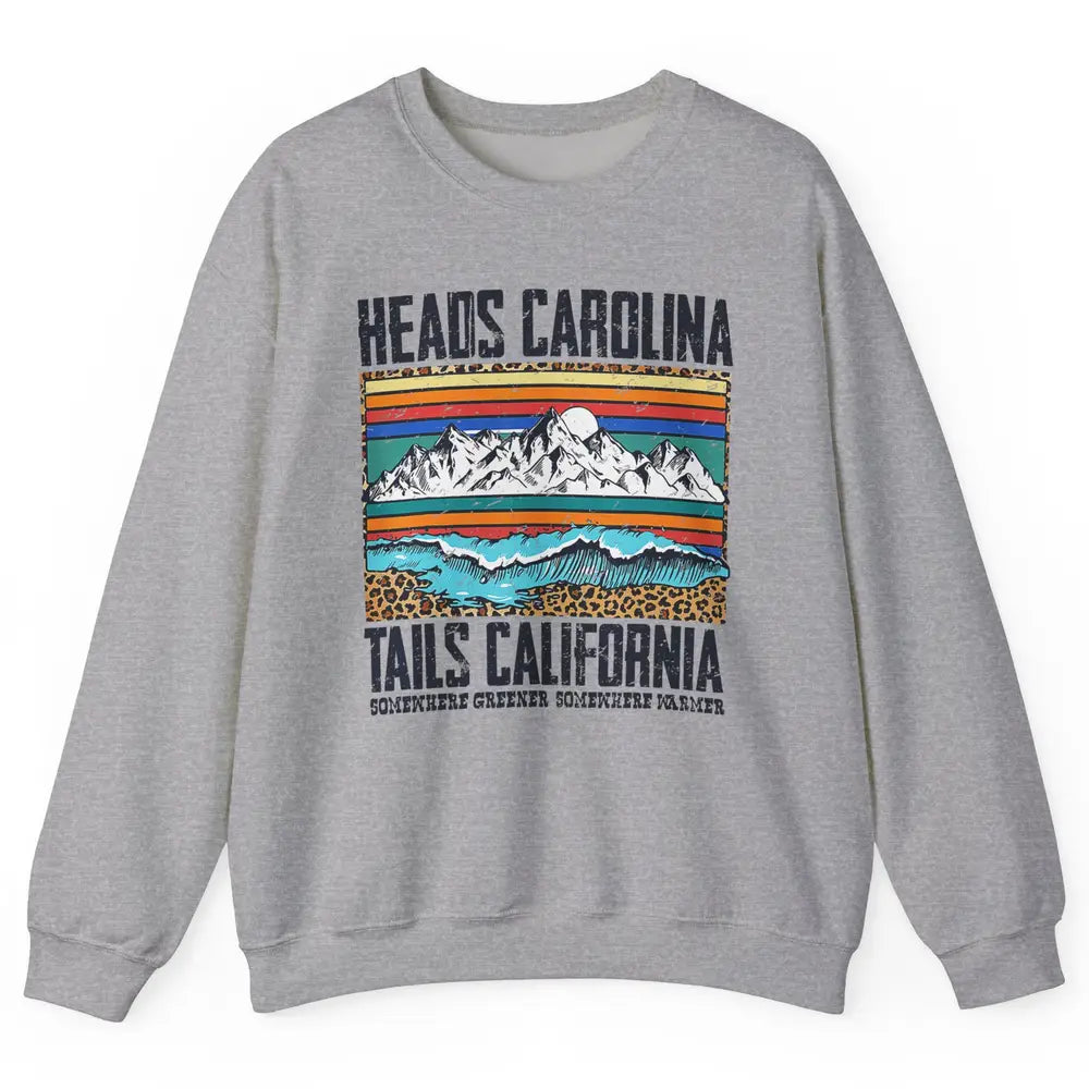 Vintage Heads Carolina Tail California Beach Summer Travel Unisex Crewneck Sweatshirt