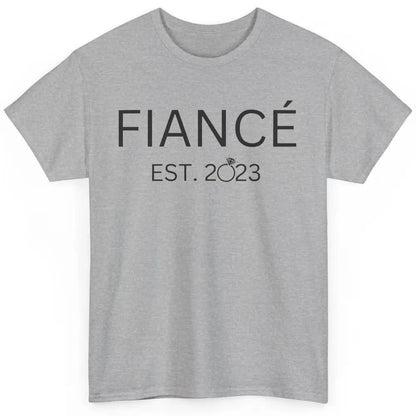 Fiance Est 2023 Future Groom Engagement Bachelorette Gift Classic Unisex T-Shirt