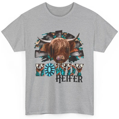 Leopard Highland Cow Howdy Heifer Western Country Cowboy Classic Unisex T-Shirt