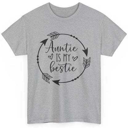 Funny Arrow Auntie Is My Bestie Auntie Niece Nephew Gift Classic Unisex T-Shirt