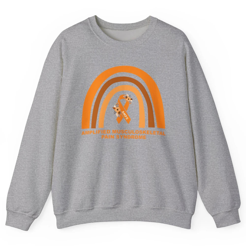 Amplified Musculoskeletal Pain Syndrome AMPS Orange Rainbow Unisex Crewneck Sweatshirt