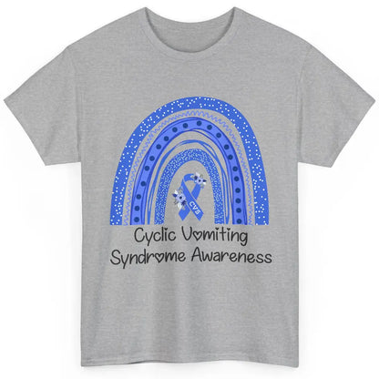 Cyclic Vomiting Syndrome Awareness Blue Ribbon Rainbow Classic Unisex T-Shirt